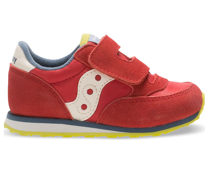 Saucony Baby Jazz Hook & Loop Kids' Sneakers Red / Blue / Light Green | Canada 725VRWD